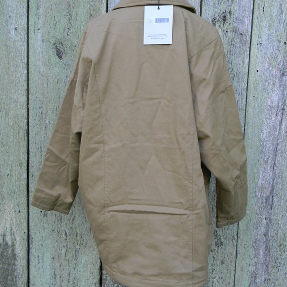 - NEW BILLIE THE LABEL "JETT" OVERSIZED KHAKI UTILITY COAT JACKET SZ M - Picture 6 of 7